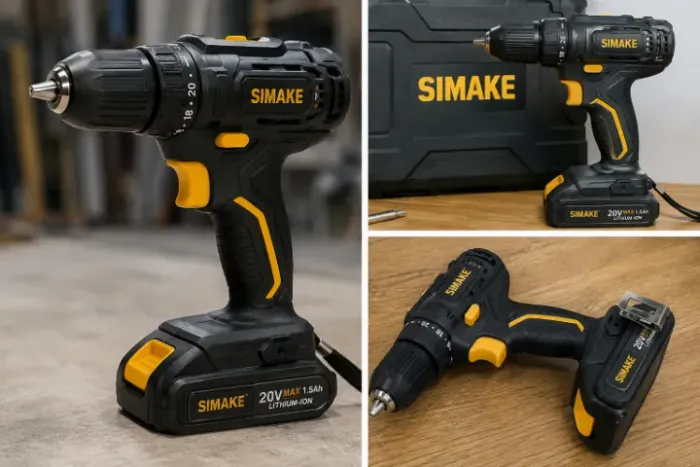 Parafusadeira/Furadeira Simake 20V Sem Fio + Bateria e Maleta - Nova
