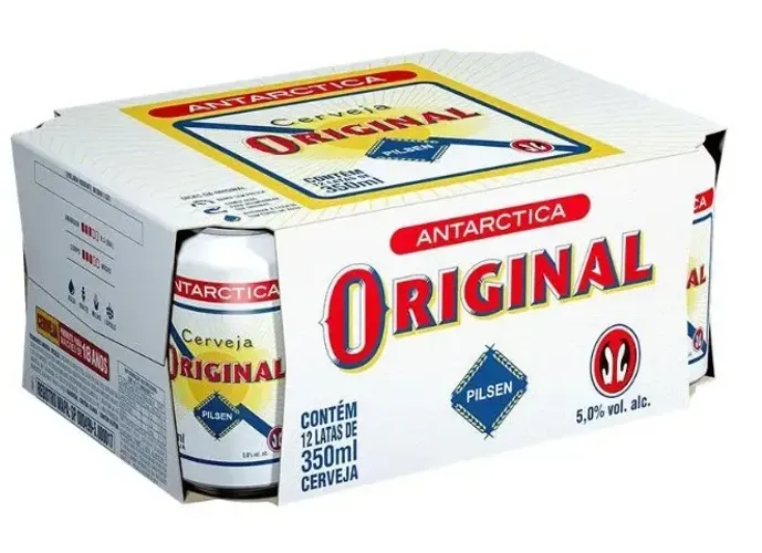 3 Packs Cerveja Original, Pilsen, 350ml Lata - 12 Unidades
