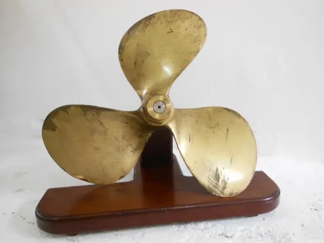 Hélice Antiga 50cm de Barco em Latão Maciço 21kg Decoração