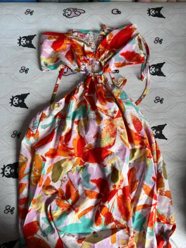 vestido longo estampado