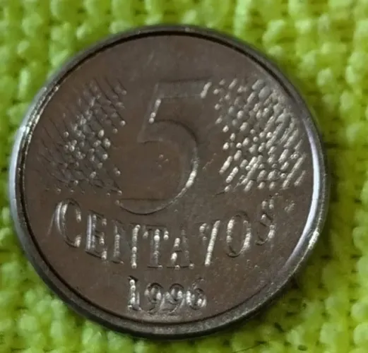 moeda 5 centavos 1996