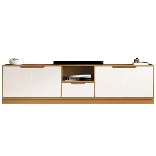 Rack Tucuma 2.3 4 Portas 1 Gaveta Jb Bechara Cor Nature Off White / pronta entrega