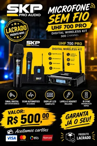 Microfone sem fio Skp 700