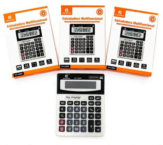 Calculadora 12 dígitos multifuncional HJ-1200v