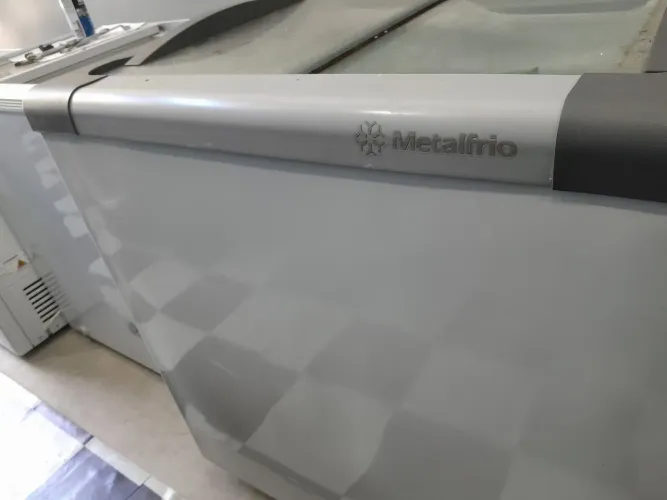 Freezer expositor tampa de vidro para sorvete e congelado diversosl
