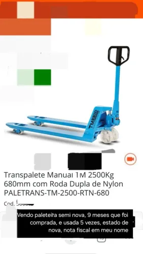 Paleteira semi nova