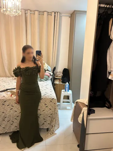 Vestido madrinha verde oliva