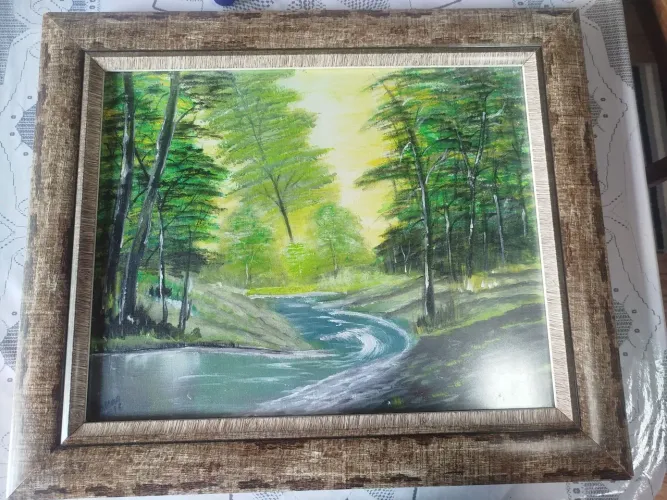 Quadro de Paisagem Original - Emoldurado