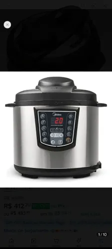 Panela de Pressão Elétrica 6 L Digital Inox Midea