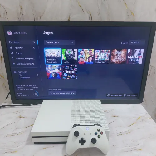XBOX ONE S 1TB COM 08 JOGOS