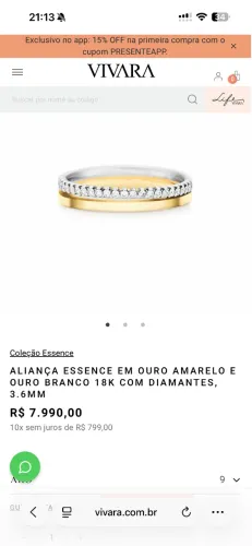 Alianca Vivara - aceito cartão de crédito