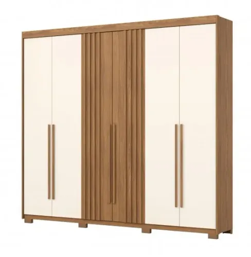 Guarda Roupa Grande com portas em detalhes ripado