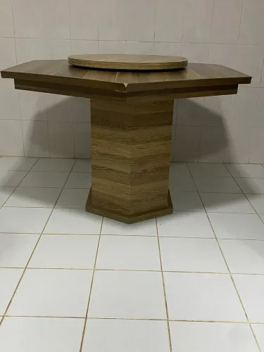 Mesa de cozinha prato giratório 