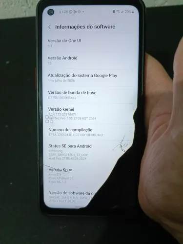 Samsung Galaxy XCover Pro - Funcionando (Com Detalhe na Tela)