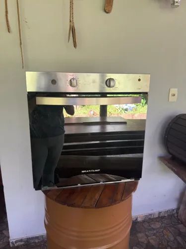 Forno de embutir a gás  inox Brastemp 220v
