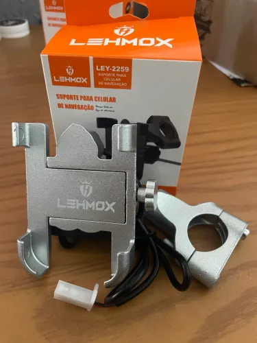 SUPORTE DE CELULAR ALUMÍNIO COM CARREGADOR USB