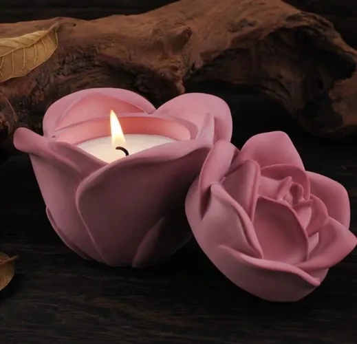 Molde de silicone em formato de flor porta joia novo 