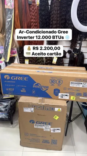 Ar-Condicionado Gree Inverter 12.000 BTUs Quente e Frio Wi-Fi - Novo na Caixa