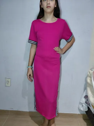 Vestido rosa seminovo