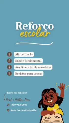 AULAS DE REFORÇO ESCOLAR