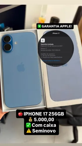 iPhone 17 256GB SEMINOVO C/GARANTIA APPLE