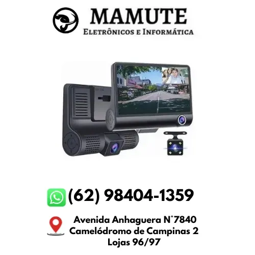 Câmera Veicular Automotiva Segurança Carro Uber Taxi 3 Em 1