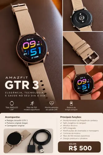 Relógio Amazfit GTR 3
