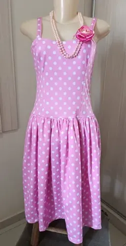 Vestido Rosinha bolinhas Retrô 