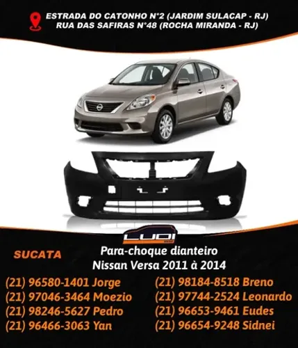 Para-choque dianteiro Nissan Versa 2011 2014