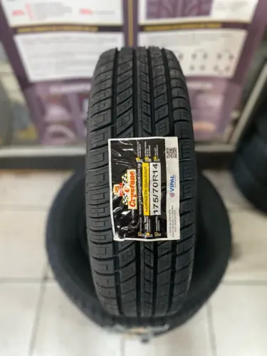 Pneu novo 175/70/14 Crystone *borracha vipal* (instalação gratuita)