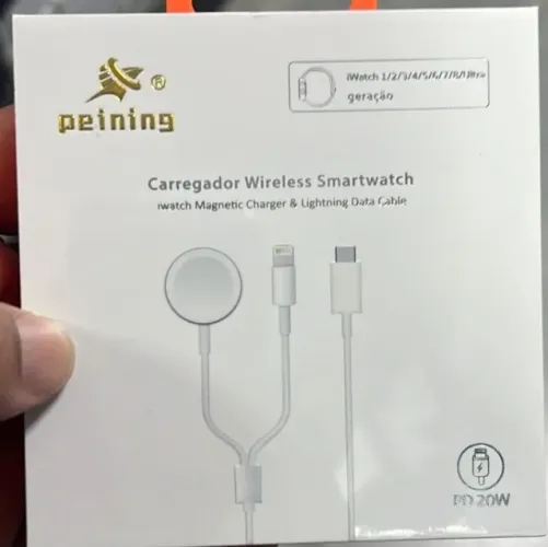 Cabo Carregador 3 Em 1 Para iPhone E Apple Watch Usb E Usb-c