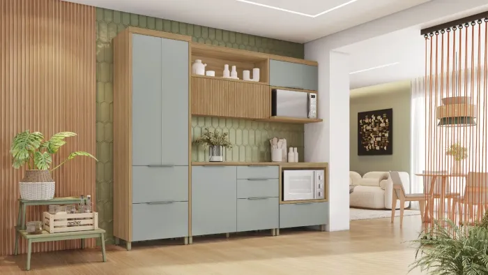 INSTTA @TUDO_MOVEIS COZINHA NO ESTILO PLANEJADA CINCO PEÇAS 100% MDF MARQUESA"F" 