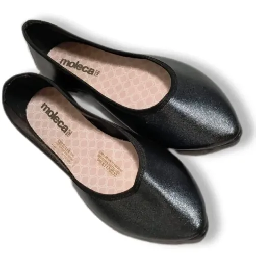 Sapatilha bico fino Moleca - nº 36 - Preto com brilho