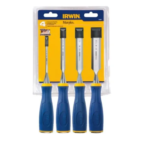 Jogo de Formão Profissional para Construção 6mm 13mm 19mm 25mm 4 Peças Irwin 1819361