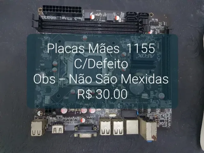 Placas Mães Intel 1155 / 1151 AMD AM3 - C/Defeito Não Mexidas.