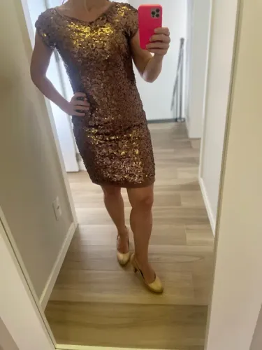 Vestido brilho paetê tamanho P