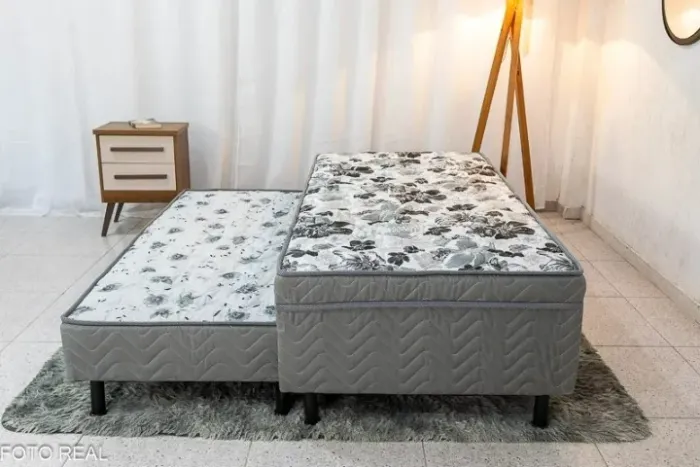Pronta entrega! Cama Box Solteiro Dackar + Cama Auxiliar Orthosid - Receba já!