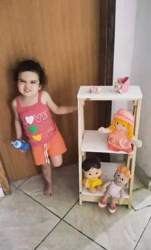 Estante  expositor pinus 3 prateleiras 