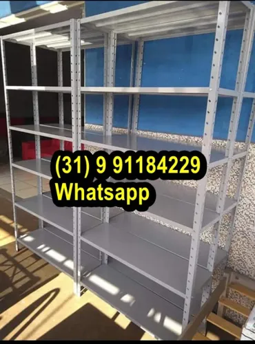 Estantes de aço Prateleiras 6 Divisórias 1,98x92x30 - Novas - Frete Grátis para BH