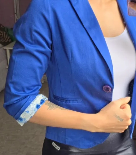 Blazer feminino azul
