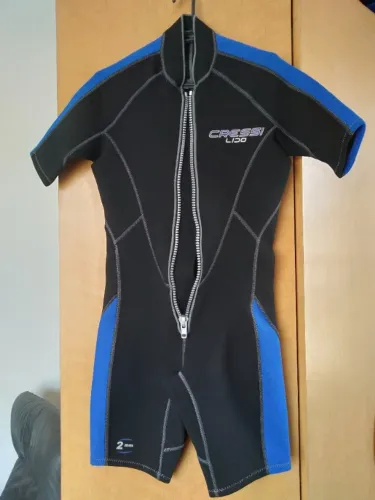 Short John Masculino Cressi Lido 2.0mm Zíper Frontal tamanho P