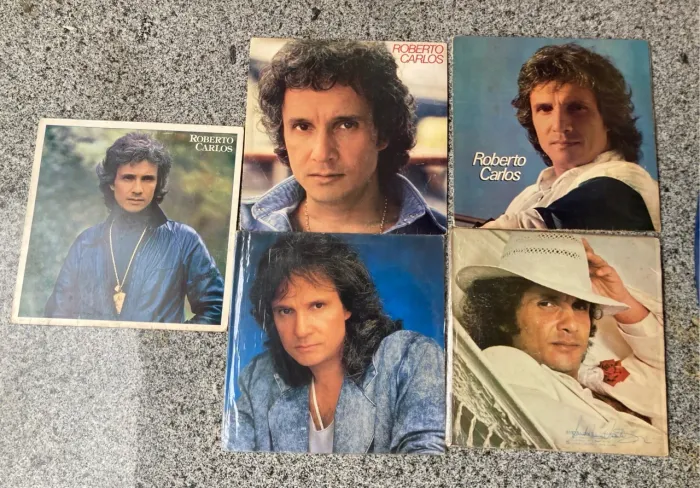 Coleção 5 LPS Discos de Vinil do Roberto Carlos (Anos 80)