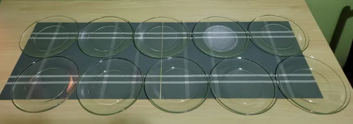 Pratos sobremesa/pão/bolo Duralex transparentes(10) 