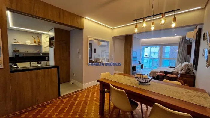 Apartamento à venda 1 Quarto Mobiliado Vista Mar Boqueirão Santos
