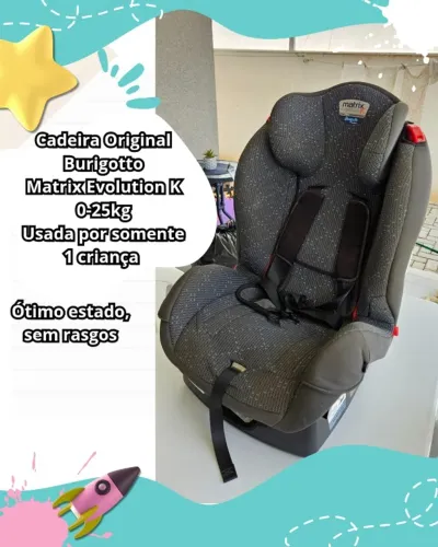 Cadeirinha Infantil Burigotto Matrix Evolution - em ótimo estado