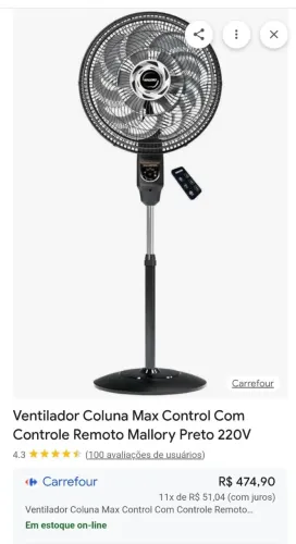 Ventilador mallory maxy control
