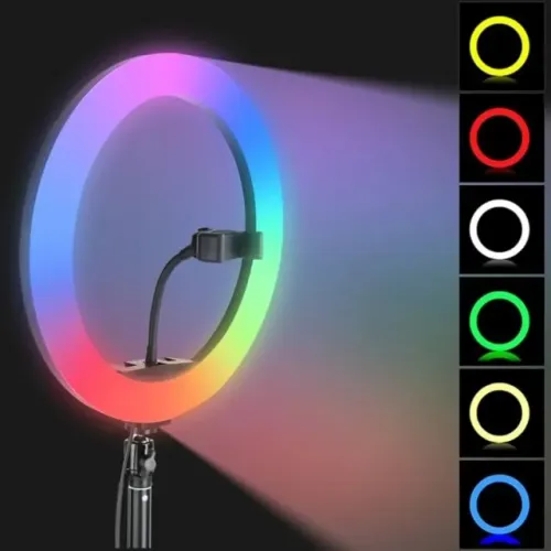 Ring Light Rgb colorido 10 Polegadas diversos efeitos(Distribuidor Jk Eletrônicos)