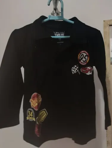 Camisa Cars Lightning McQueen - Tamanho 1