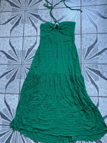 Vestido verde em viscose GG
