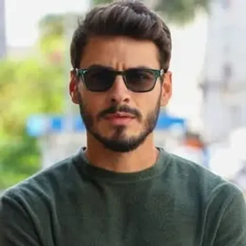 Óculos de Sol Retangular Ibiza 2.0 - Preto Verde - Acetato